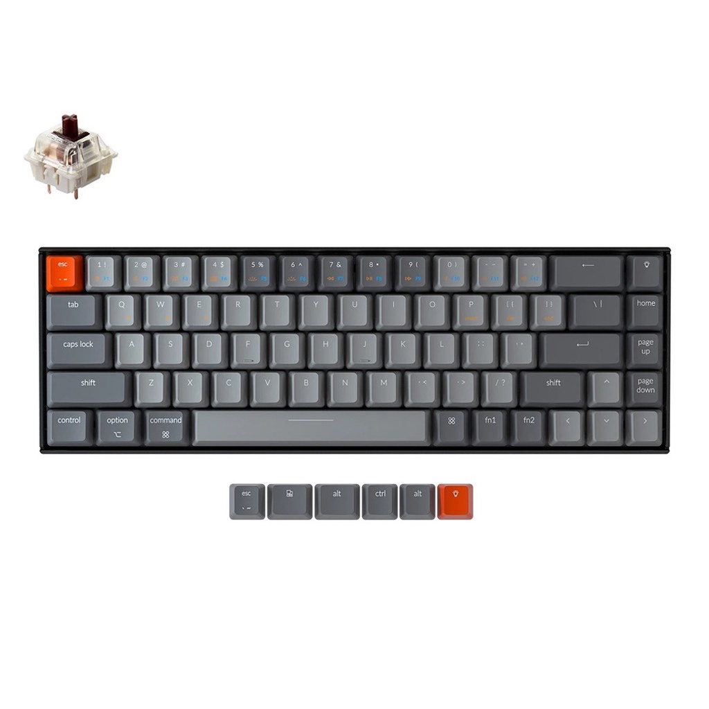 Keychron K6 White LED Plastic Frame Mechanical Gaming Keyboard