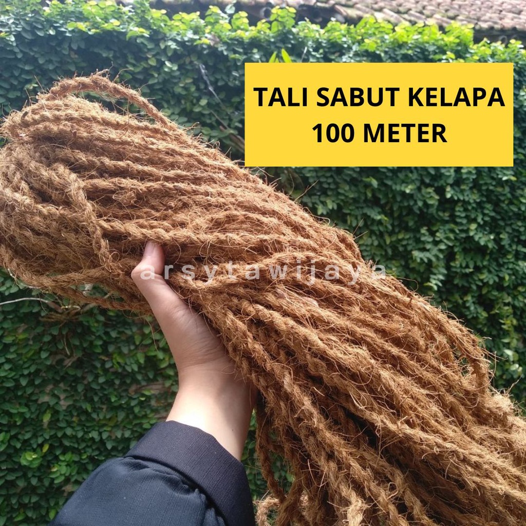 tali sabut kelapa 100 meter - tali sabut kelapa 5mm - tali tambang sabut kelapa