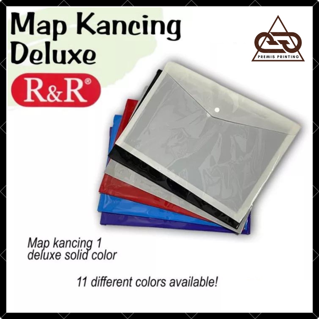 

Map Kancing Plastik Warna Solid Deluxe Folio F4 R&R Kualitas Plastik Sangat Kuat