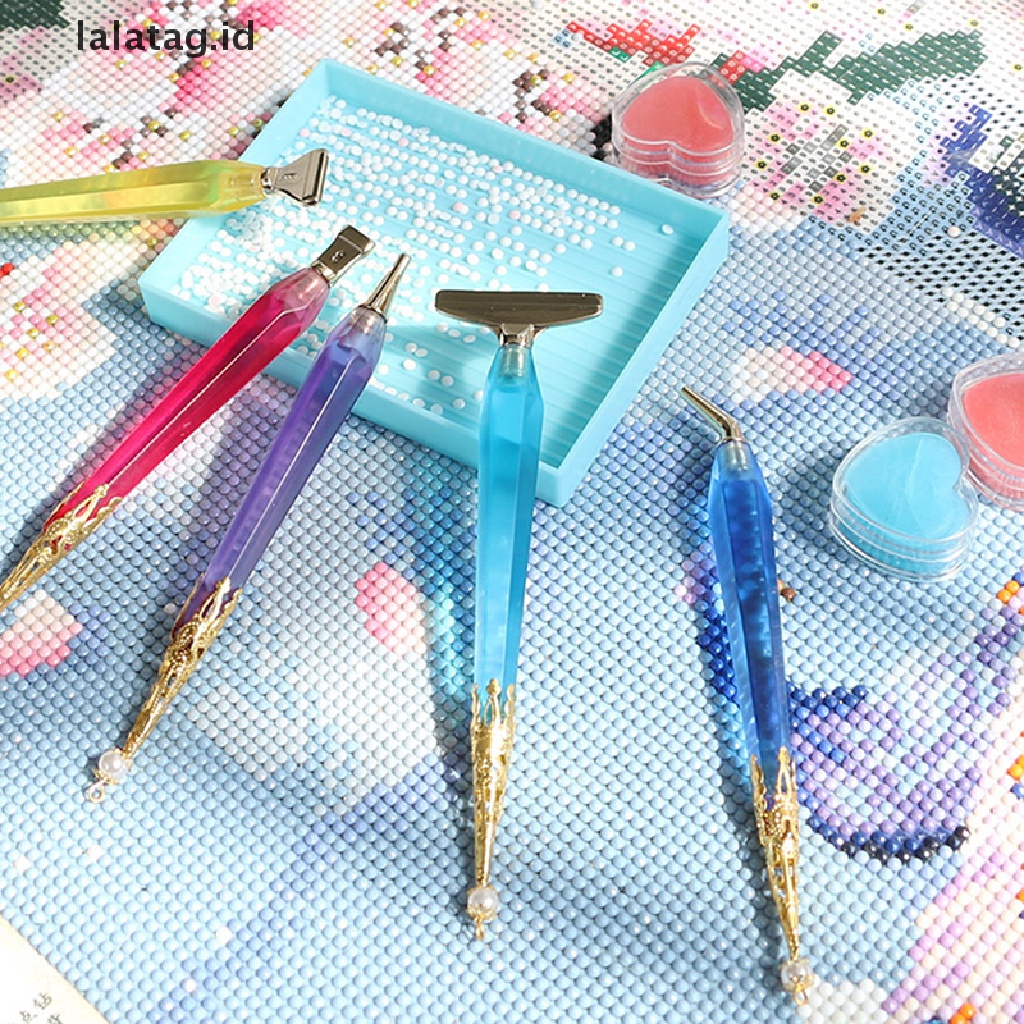 [lalatag] Diamond Paing Pen Dengan 6plastik Pen Tips Titik Bor Pen Untuk Daimond Paing [ID]