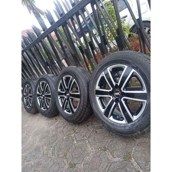 4 Velg R15 PCD 100+Ban 185/65 brio calya sigra agya ayla vios jazz yaris etios mobilio lova datsun