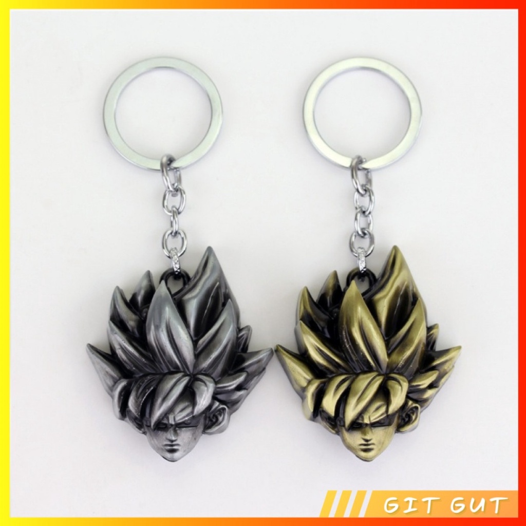 Keychain Gantungan Kunci Dragonball Son goku Super Saiyan Face Head