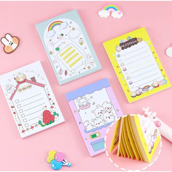 

andjanis || STICKY NOTES RABBIT HOUSE MEMO TEMPEL/ NOTE PAPER BUNNY/ KERTAS TEMPEL LUCU/ STICKY NOTE UNIK KARAKTER
