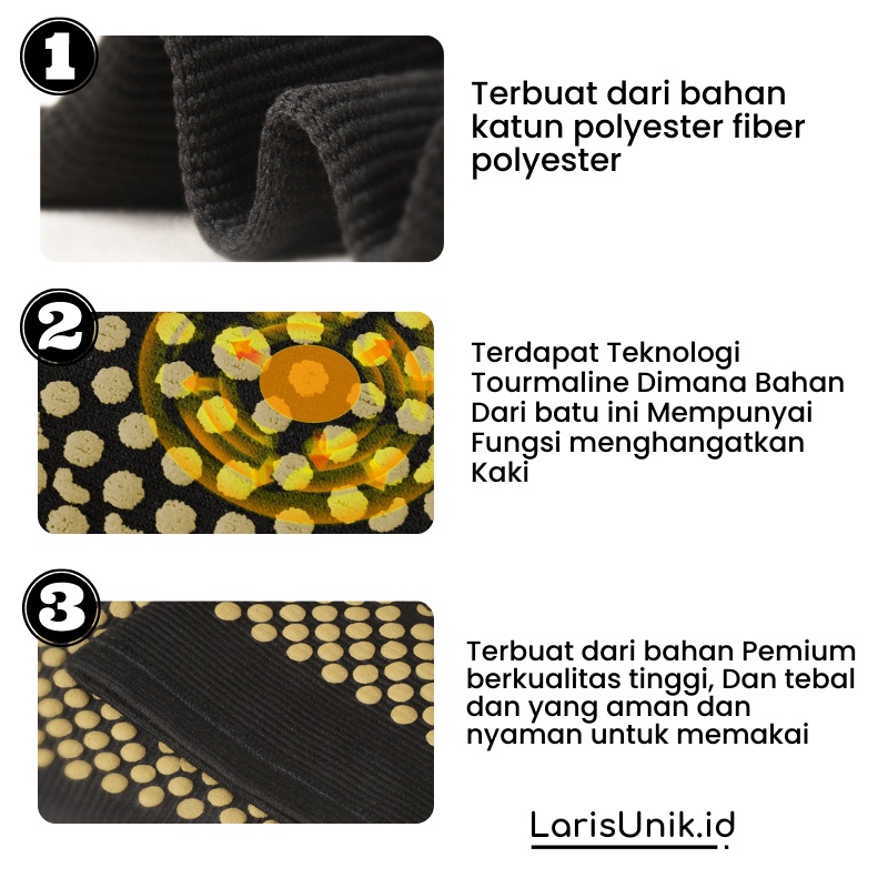 Dekker  Knee Pad Deker Lutut Tourmaline Pelindung Lutut  Decker Knee Support Multifungsi Penghilang Nyeri