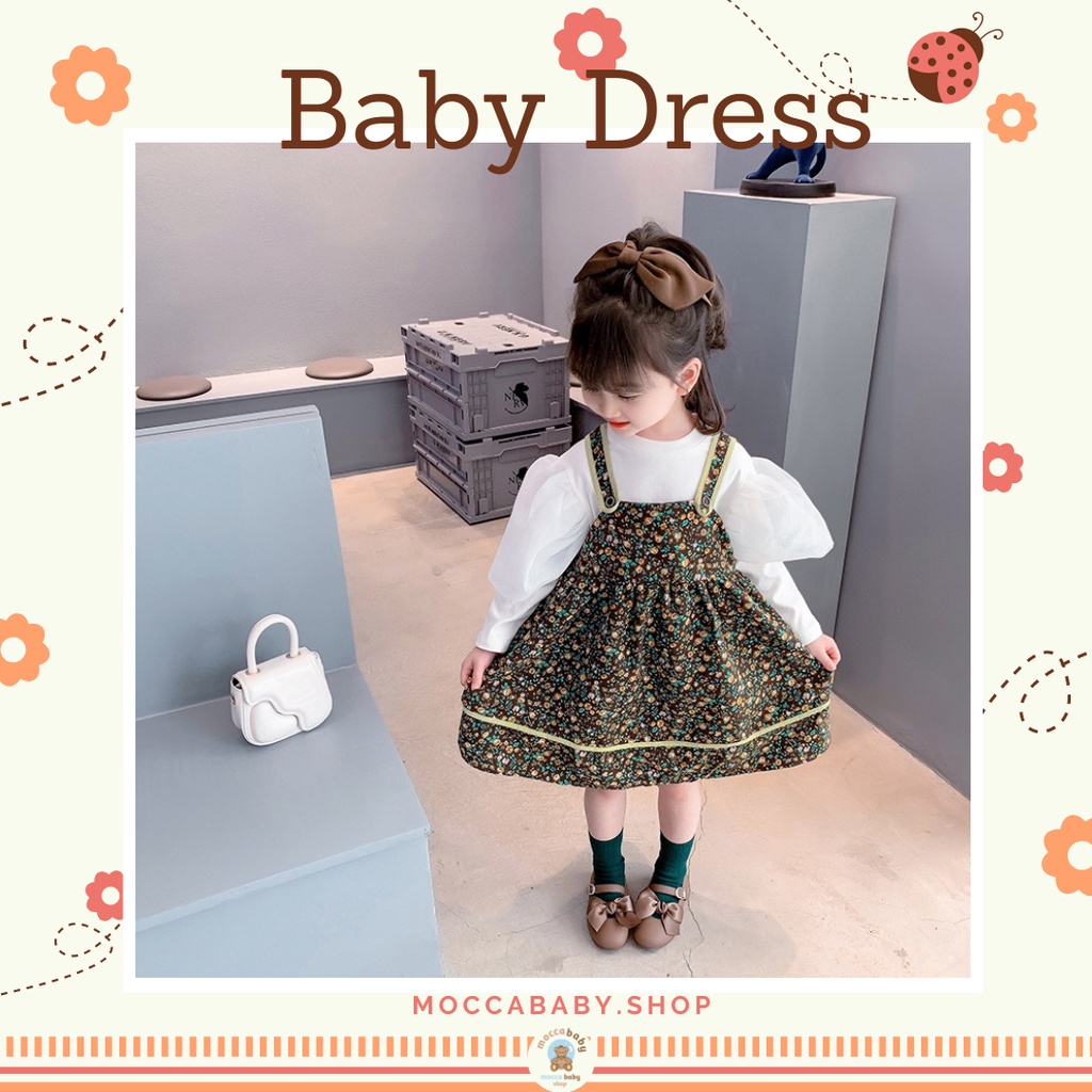 MBSS - DRESS SHARON FLOWER EBV Baju Dress Anak Perempuan Import Dress Anak Bayi Cewek 0-5 Tahun Gaun Bayi