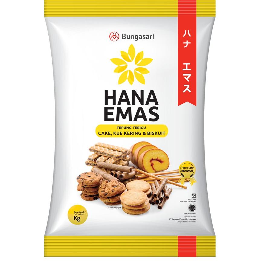 

FAA218 Bungasari Hana Emas Tepung Terigu Premium Cake dan Cookies 1 KG ||||