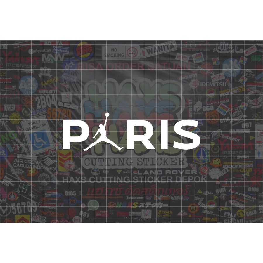 Cutting Sticker PSG Jordan Paris 11 cm Untuk Mobil