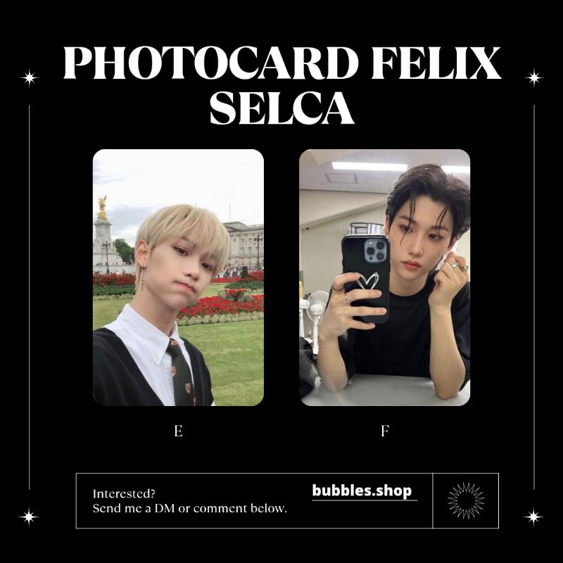 PHOTOCARD UNOFFICIAL FELIX STRAYKIDS SELCA