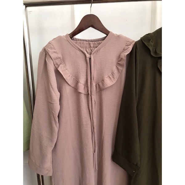 Oryza long set | set tunik oryza | set tunik cringkle air flow