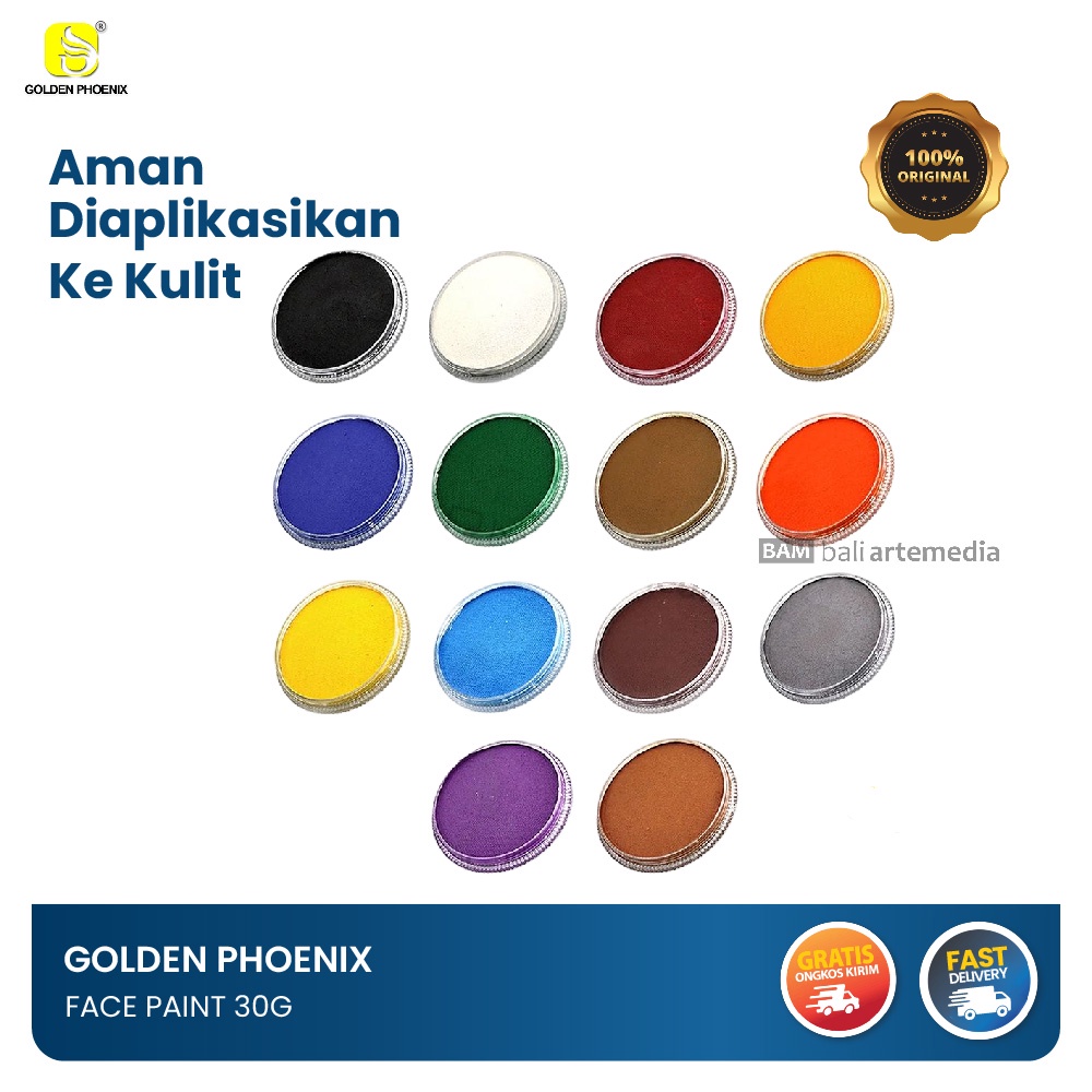 Face Painting Cat Wajah Golden Phoenix Face Paint 30g Terlaris Termurah By Bali Artemedia