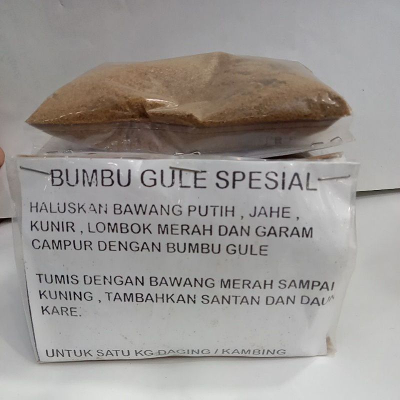 

BUMBU GULE SPESIAL Bumbu Nasi Gulai Gule Instant 50 Gram Masakan Khas Timur
