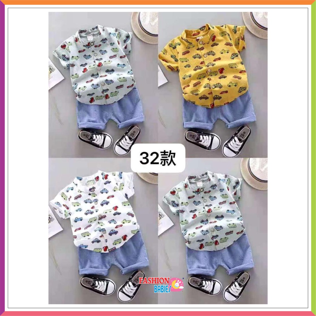 SETELAN KEMEJA ANAK LAKI-LAKI IMPORT / SET KEMEJA ANAK COWOK USIA 0-4TH ❤ Fashionbabies ❤