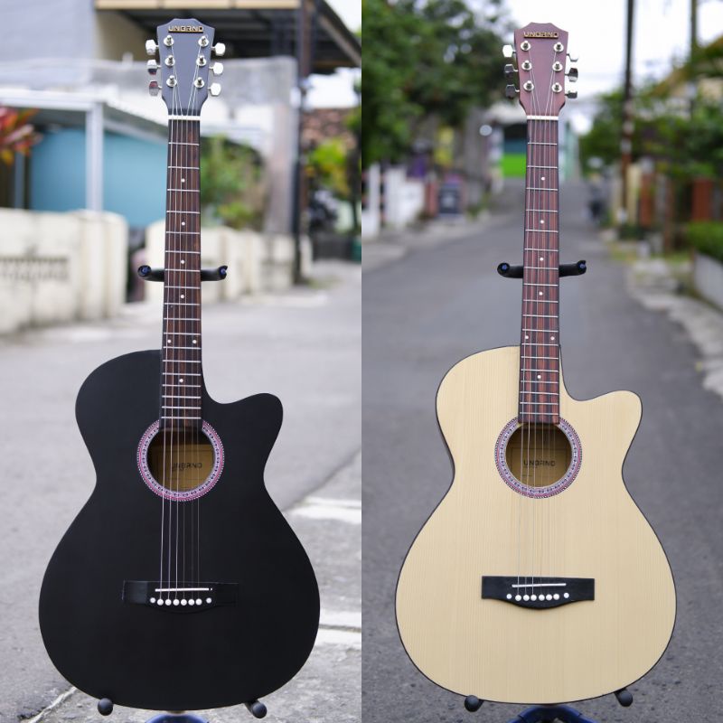 GITAR AKUSTIK PEMULA UNBRND SC-38 NATURAL BLACK