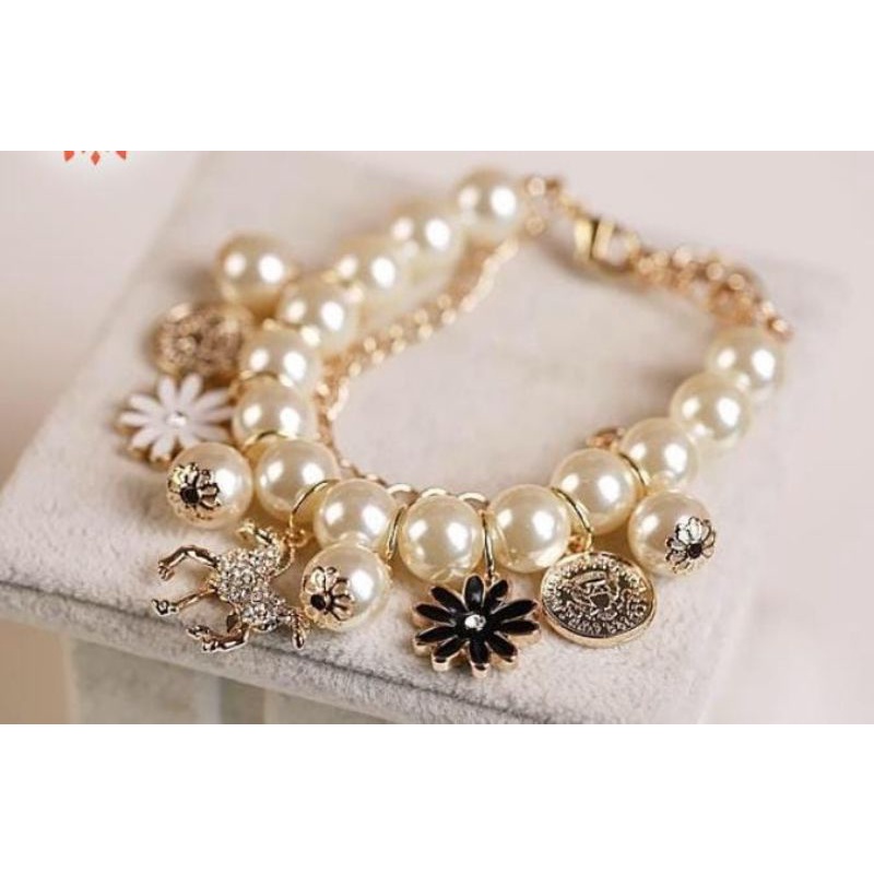 Medan Termurah kd04 Aksesoris wanita import Gelang Mutiara Horse Flower