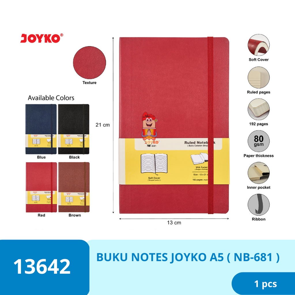

Ruled Notebook Diary Agenda Buku Catatan Bergaris Joyko NB-681 192 hal