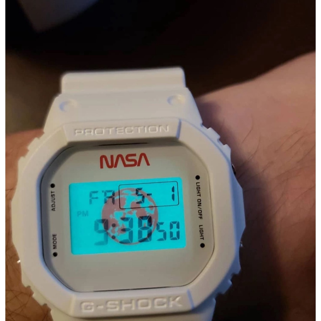 Casio G-Shock DW5600 Supreme DW-5600NASA20-7E NASA White Power Save Autolight