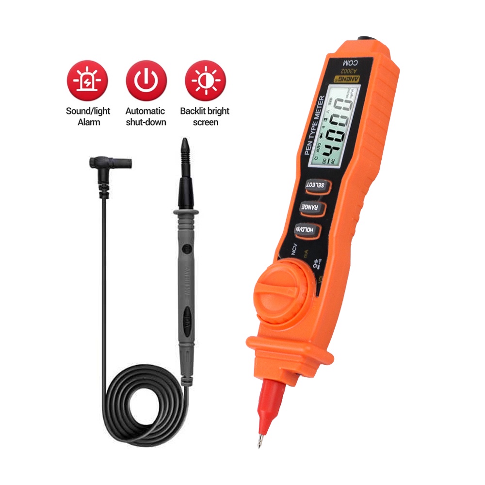 ANENG Digital Multimeter Voltage Tester Pen - A3002 - Orange