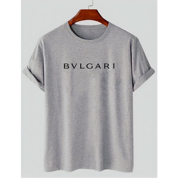 Baju Oblong Pria Kaos Lengan Pendek Bulgari Pakaian Atasan Dewasa Tshirt Cowok Cod