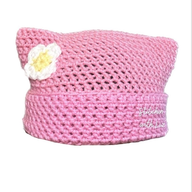 HANDMADE MY MELODY BEANIE BUCKET HAT/CROCHET BUCKET HAT/TOPI RAJUT/TOPI LUCU/CUTE HAT/TOPI RAJUT ANA
