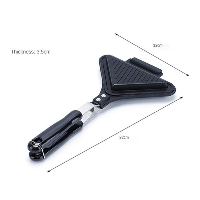 Cetakan Pemanggang Roti Sandwich Segitiga Toaster Maker Manual Kompor 015