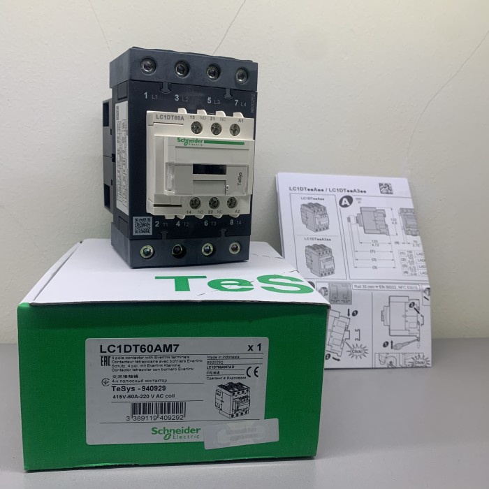 kontaktor contactor Schneider lc1dt60 lc1dt60a lc1dt60am7 M7 220v