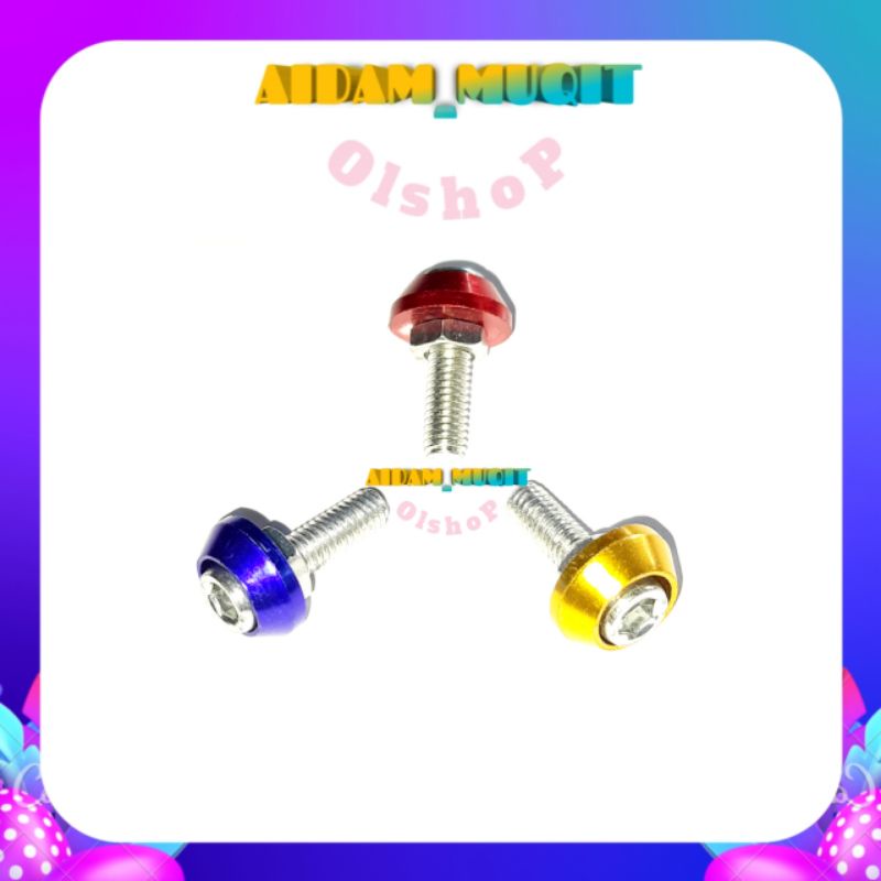 4 PCS BAUT PLAT NOMOR MOTOR MOBIL BAUT PENGENCANG PLAT NOMOR MOTOR BAUT VARIASI PLAT NOMOR KUNCI L5