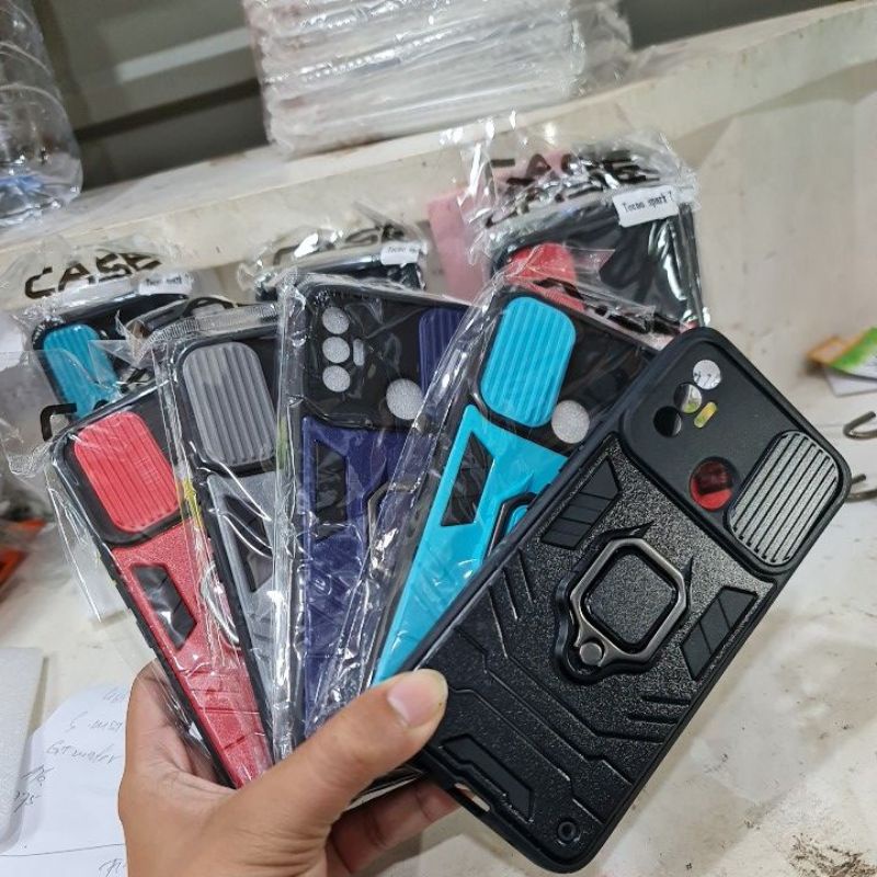 TECNO SPARK 7 SPARK 7 NFC CASE HARDCASE RING THUNDER SLIDE TRANSFORMER HARDCASE CASING PROTECT CAMERA COVER PELINDUNG KAMERA