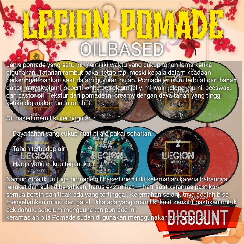 SATUAN POMADE OILBASED LEGION 60GRAM