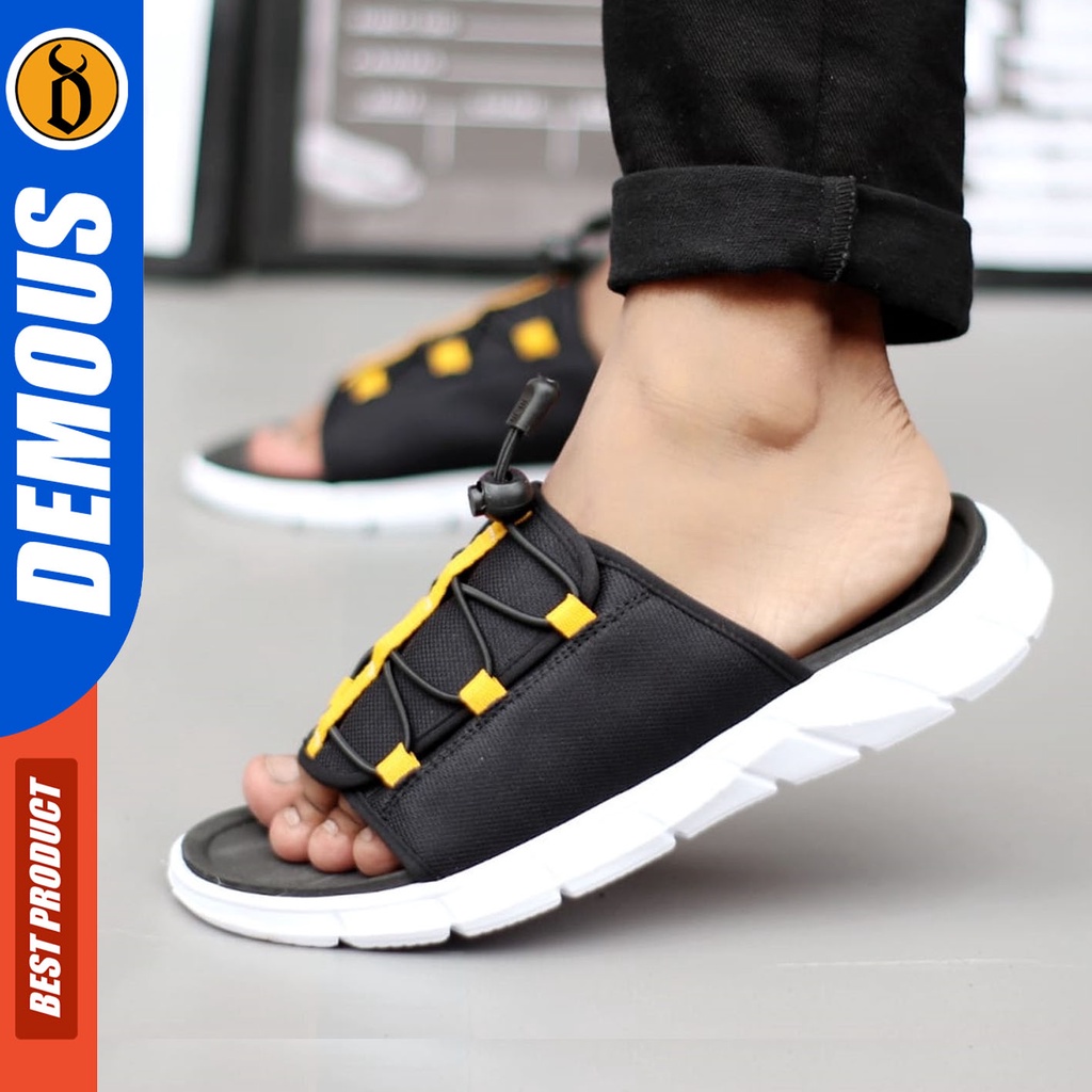 DEMOUS Giannis - Sandal Slide Pria Sendal Casual Distro Terbaru