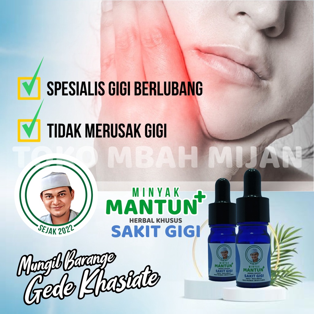 Mantun Biru Herbal Sakit Gigi Berlubang