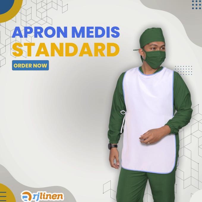 Apron Medis/Apron Medis Standard/Celemek Medis/Apron Medis Kain