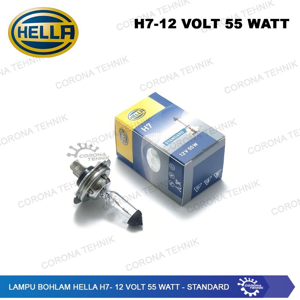 H7 - 12 Volt 55 Watt - Standard Lampu Bohlam Hella