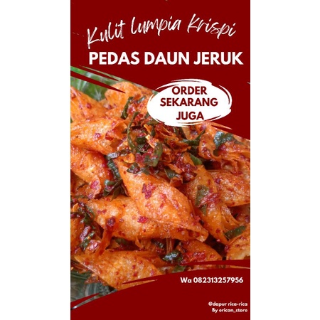 

kulit lumpia krispi pedas daun jeruk