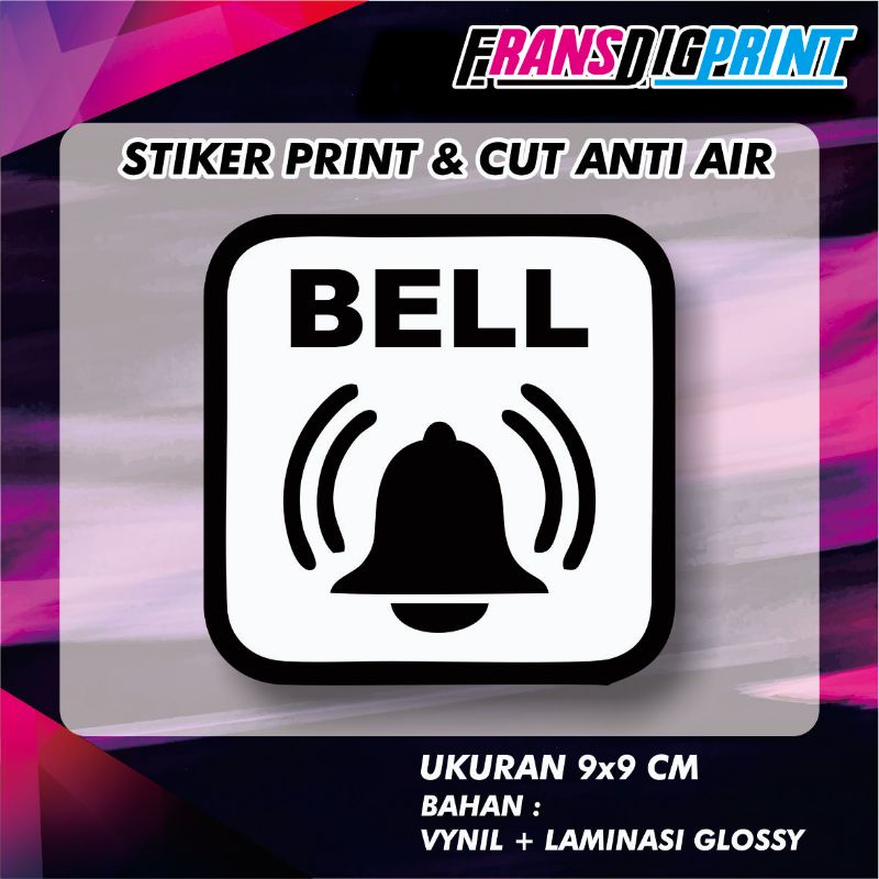 

stiker bell , stiker bel, stiker warning