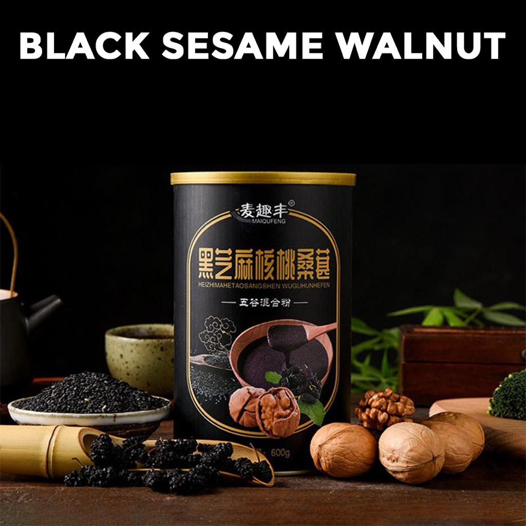 SARAPAN DIET SEHAT BUBUR WIJEN HITAM WALNUT MULBERI KALENG BLACK SESAME WALLNUT MULBERY CHINA BUBUR 
