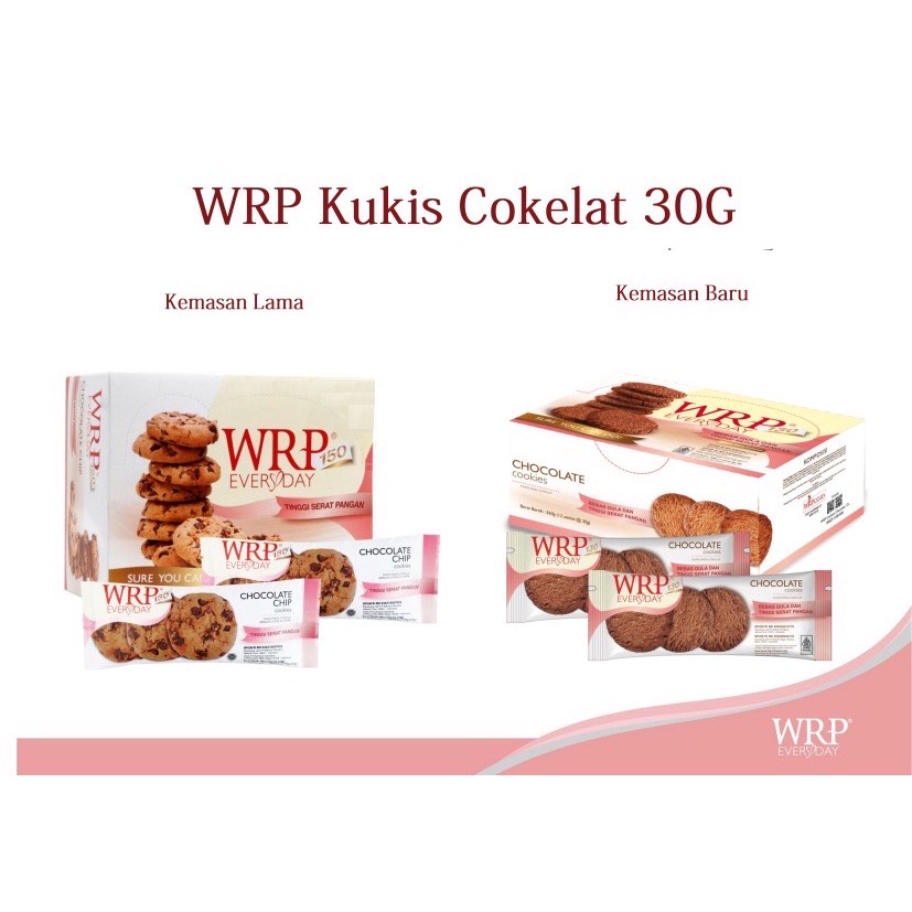 WRP Cookies 30g -  Chocolate / Keju Edam - Tinggi Serat - Cemilan Diet - Kukis Coklat Choco Cheese