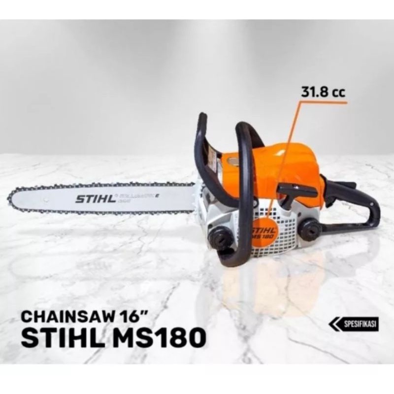 MESIN CHAINSAW POTONG KAYU STHIL MS 180 BAR 16"