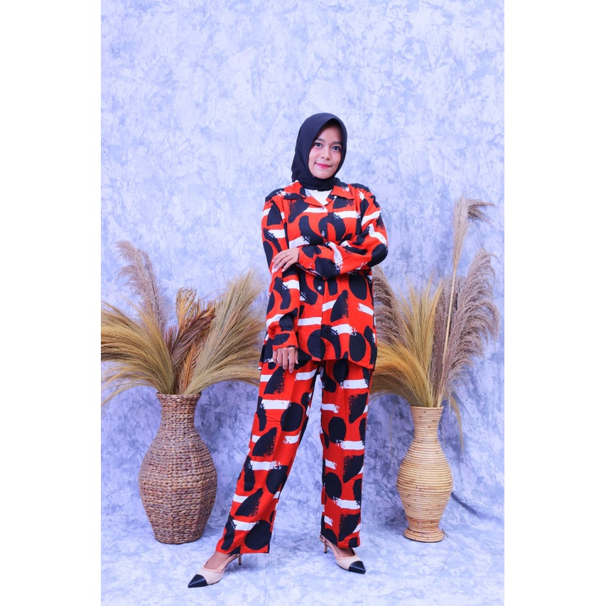 ONE SET RAYON MOTIF TERBARU TERMURAH / DAILY ONE SET RAYON PAJAMAS MURAH / SETELAN ONE SET ARJUNA
