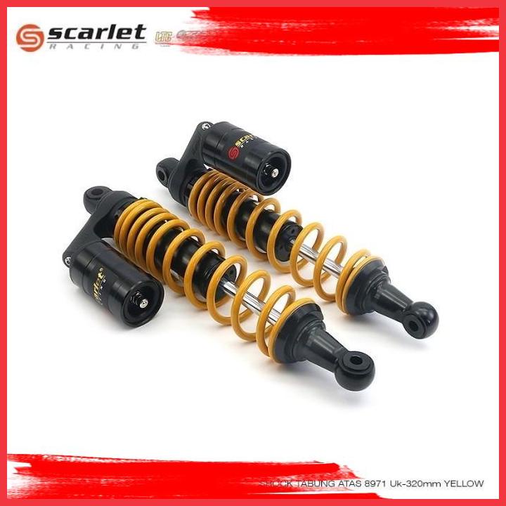 (VLN) SCARLET RACING Shockbreaker Shock Tabung Motor Bebek 320mm Rxz Rx King