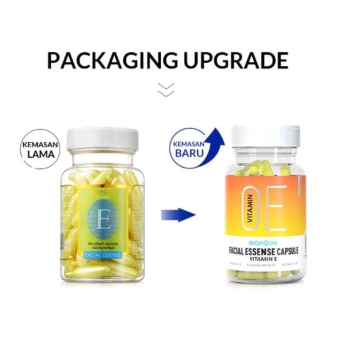 BIOAQUA Serum Wajah Vitamin E Facial Essence / Bioaqua Facial Essence isi 60 Kapsul