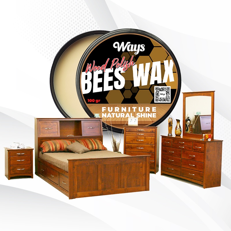 A041 | WAYS Bees Wax Wood Poles Pengkilap Furniture Kayu Meja Kursi Lemari / Beeswax - FREE Applicator