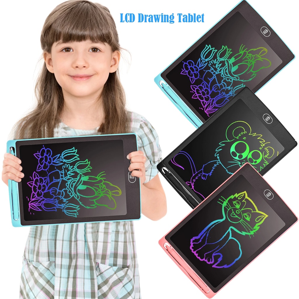 8.5 Inch 5warna Papan Gambar Ajaib Lcd Tulisan Tangan Papan Tulis Grafiti Anak Sketchpad Mainan Menulis Tablet Papan Gambar Untuk Anak-Anak