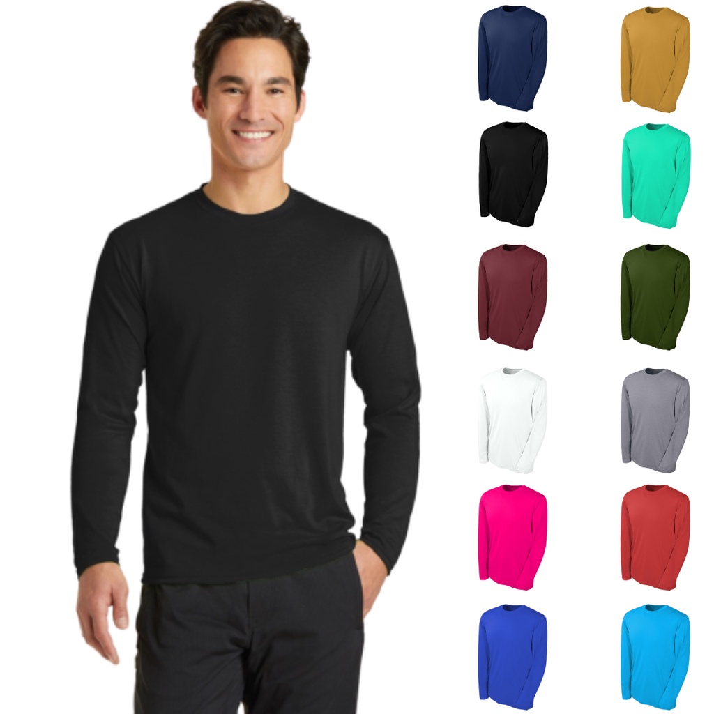Baju Kaos Lengan Panjang Polos O Neck Unisex Bahan Katun Combed 30s Adem Kualitas Premium