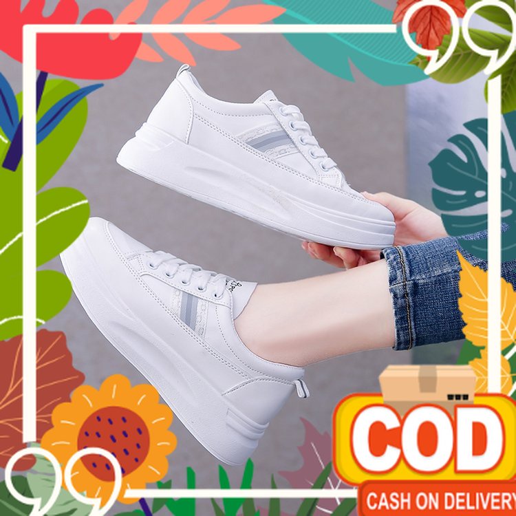 Tosca purple light / Sepatu Sneakers Tinggi Sneaker Putih Cewek Import  Spatu Model Kekinian Terbaru