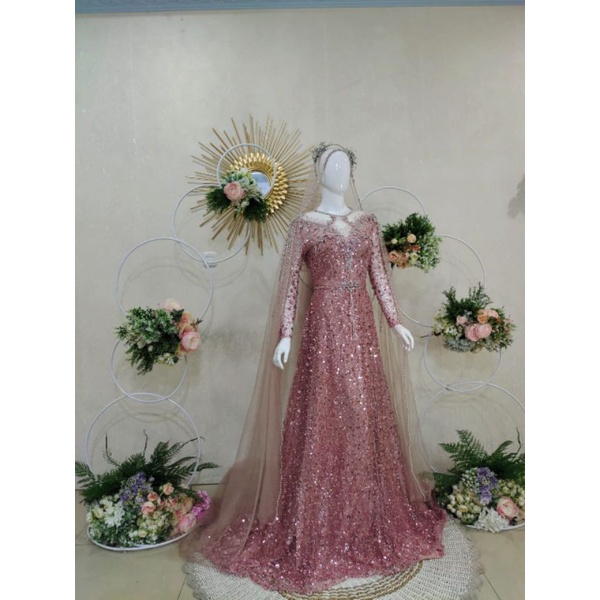 Syar'i Dress Wedding cantik murah