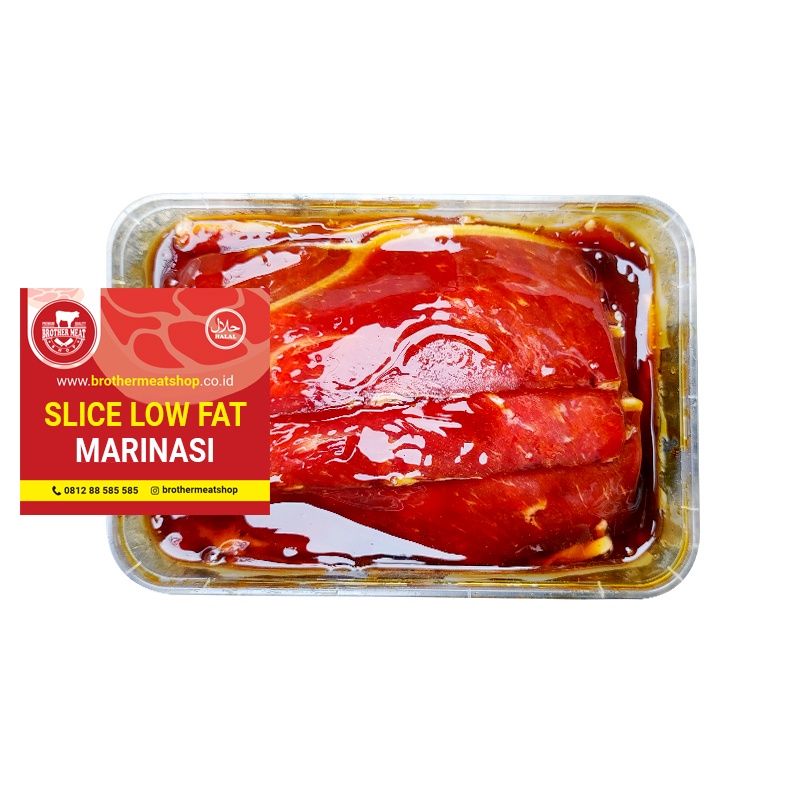 Beef Slice Marinasi Low Fat 500gr, Slice Rendah Lemak Bumbu Marinasi, Halal