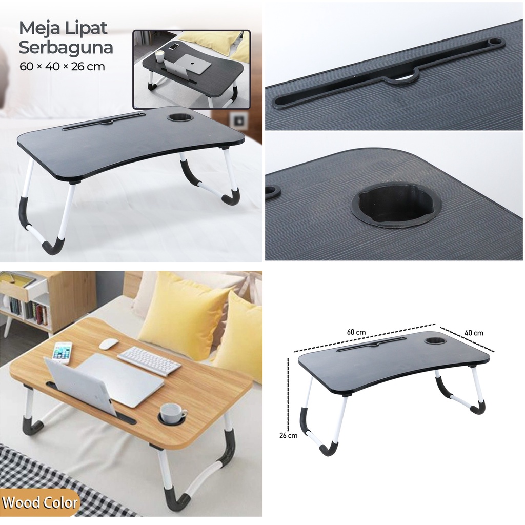 Stand Meja Belajar Tulis Lipat Foldable Notebook Desk Table - Z22