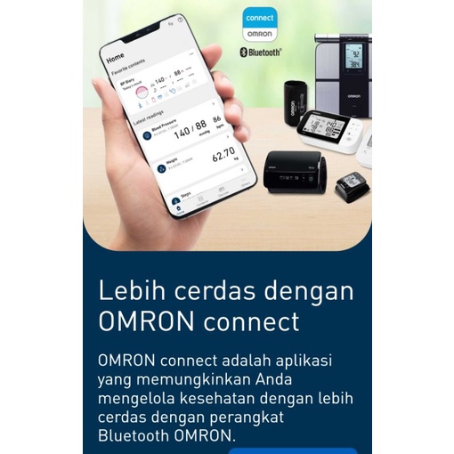 Omron 7156 T Tensimeter Canggih Manset jumbo bisa connect smartphone