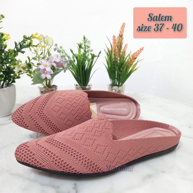 SEPATU SENDAL SLOP RAJUT IMPORT SOL KARET | SLOP MULES