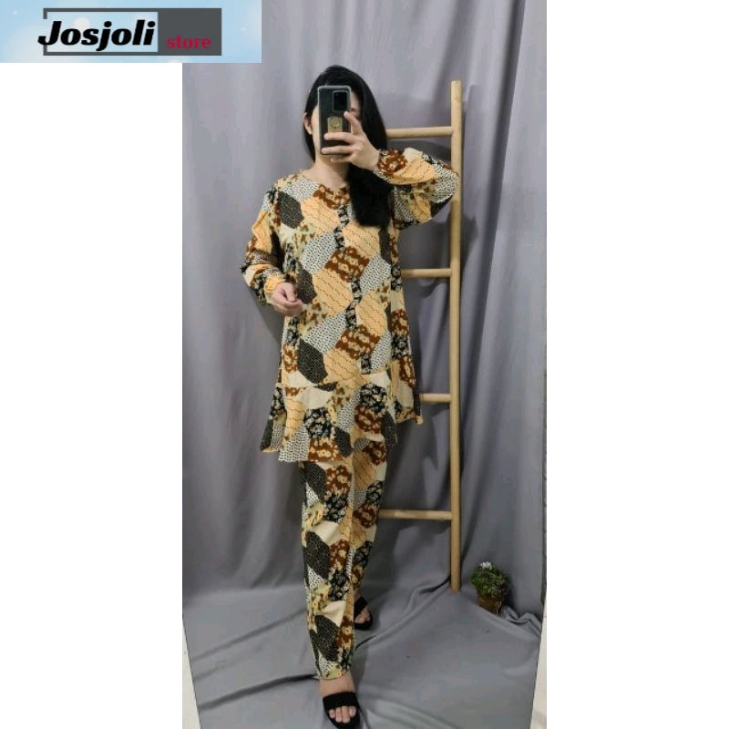 Stelan Wolfis halus 254 04 / stelan kekinian /stelan wanita /stelan tunik all size